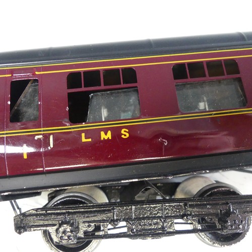 38 - Exley ‘0’ gauge LMS Restaurant Car, in LMS maroon with yellow lettering, No.67.