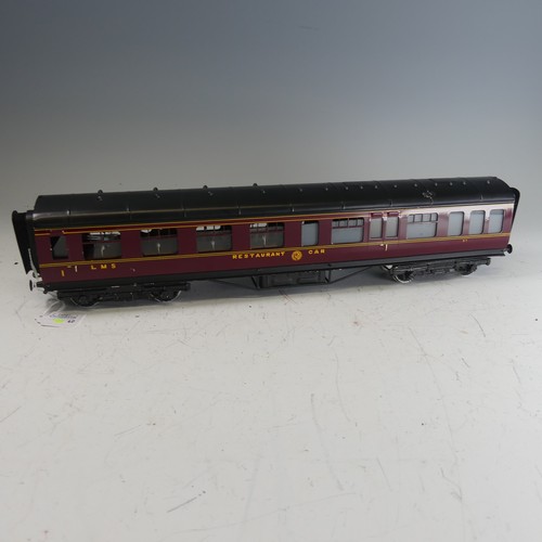 38 - Exley ‘0’ gauge LMS Restaurant Car, in LMS maroon with yellow lettering, No.67.