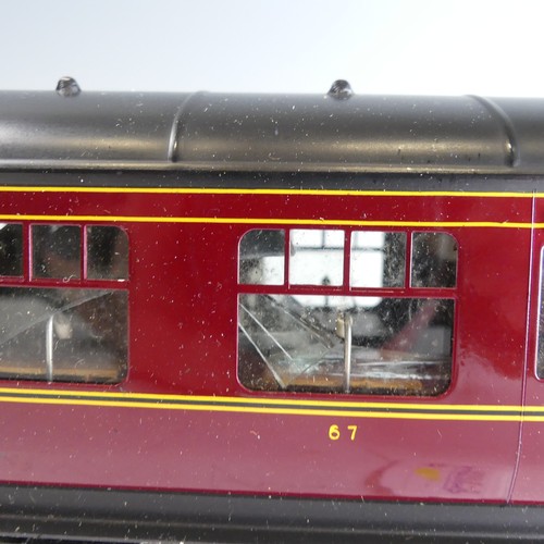 38 - Exley ‘0’ gauge LMS Restaurant Car, in LMS maroon with yellow lettering, No.67.