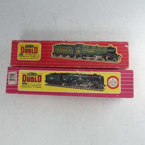 62 - Hornby Dublo: 2-rail tender locomotives, 2235 4-6-2 “Barnstaple” locomotive and tender, No.34005, B.... 