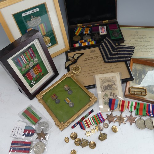 226 - A collection of WW2 medals and memorabilia to a 'FLT. SGT. S. Hains, R.A.F.', RAF Wheaton, including... 