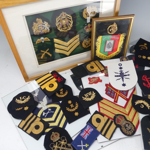 227 - A large collection of 20th century military war Arm / Sleeve Badges, including ; Navy, Marine, warra... 