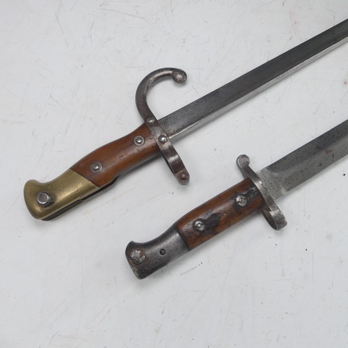 240 - A 19th century French Gras Bayonet, marked the the spine '1879' to the hilt '04893', total length 65... 