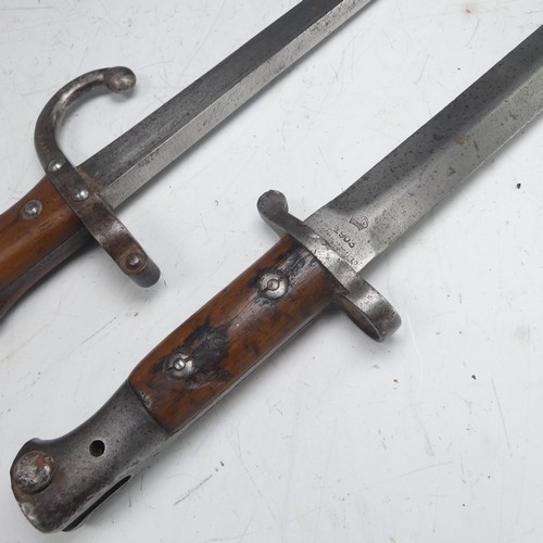 240 - A 19th century French Gras Bayonet, marked the the spine '1879' to the hilt '04893', total length 65... 