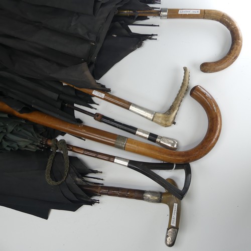 433 - A silver mounted S. Fox & Co Paragon Umbrella, hallmarked 1885, together with another silver mou... 