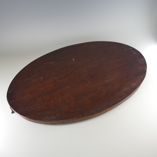 453 - An Edwardian mahogany and marquetry galleried twin-handled Tray, the gallery of chequerboard boxwood... 