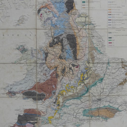 289 - A 'Geological Map of England Wales, compiled from the latest documents. Shewing also the principle r... 