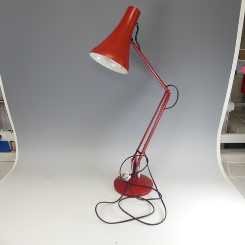 491 - A red Anglepoise desktop Lamp, shade inscribed for Anglepoise, together with a quantity of brass, in... 