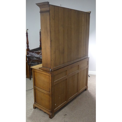 500 - A good Georgian style 20th century oak Dresser, made by Titchmarsh & Goodwin, with original shop... 