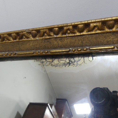 506 - An antique 18th century style walnut and giltwood wall Mirror, W 63 cm x H 116 cm, together with ano... 