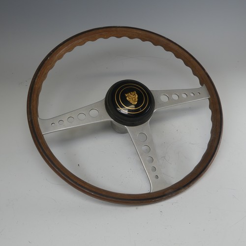 519 - A vintage Jaguar car steering Wheel, W 41 cm.