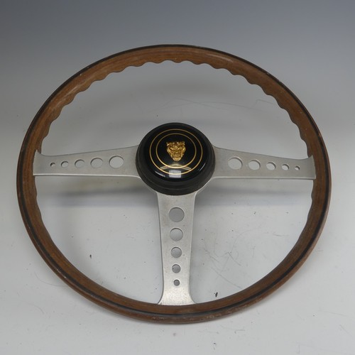 519 - A vintage Jaguar car steering Wheel, W 41 cm.