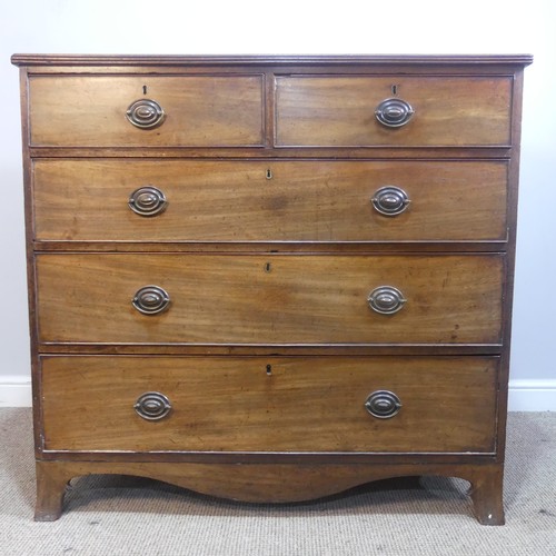 541 - An Edwardian mahogany Chest of drawers, two short drawers over three long graduating drawers, raised... 