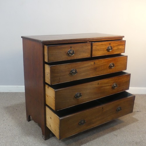 541 - An Edwardian mahogany Chest of drawers, two short drawers over three long graduating drawers, raised... 