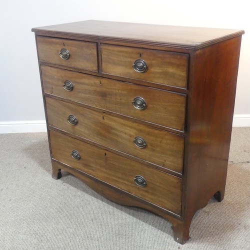 541 - An Edwardian mahogany Chest of drawers, two short drawers over three long graduating drawers, raised... 