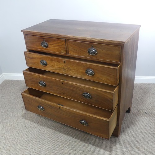 542 - An Edwardian mahogany Chest of drawers, two short drawers over three long graduating drawers, raised... 