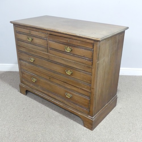 571 - An Edwardian mahogany Chest of drawers, formerly a dressing chest, lock stamped 'H.L L', W 107 cm x ... 