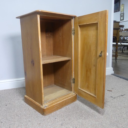 482 - A Victorian pine Pot Cupboard, W 38 cm x H 74.5 cm x D 35 cm, together rectangular tripod Table, W 6... 