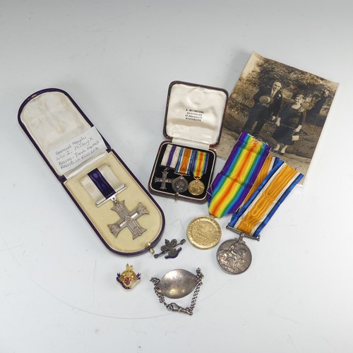 207 - A WW1 Military Cross Group of Three, awarded to Lieutenant Samuel Mayoh, The Loyal North Lancashire ... 