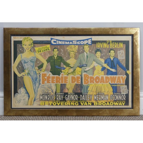 166 - Feerie de Broadway / There's No Business Like Show Business, (1954) Poster, Belgium, printed by Maur... 