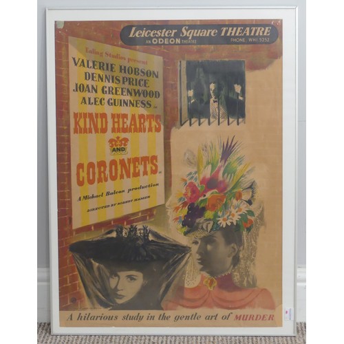 163 - Kind Hearts and Coronets (1949) Poster, British, printed by Graphic Reproductions Ltd., with logo lo... 