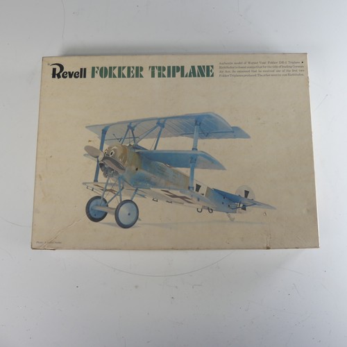 120 - A Revell Airfix Fokker Triplane plastic model Kit, authentic model of Werner Voss' Fokker DR-1 Tripl... 