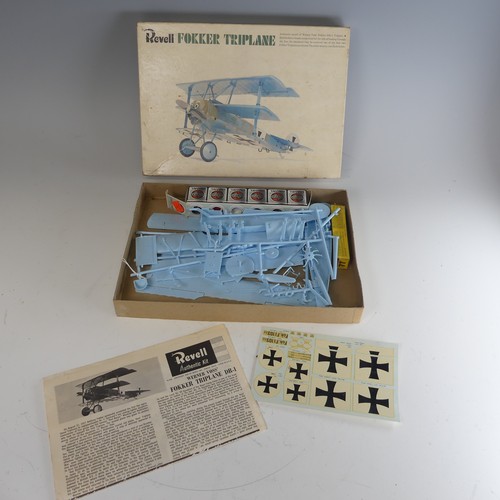 120 - A Revell Airfix Fokker Triplane plastic model Kit, authentic model of Werner Voss' Fokker DR-1 Tripl... 