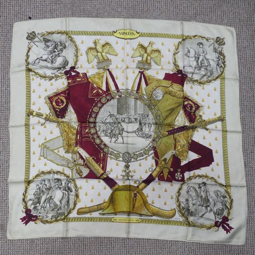 315 - A Hermès jacquard silk scarf: 'Napoleon', designed by Philippe Ledoux, first issued in 1963, featuri... 