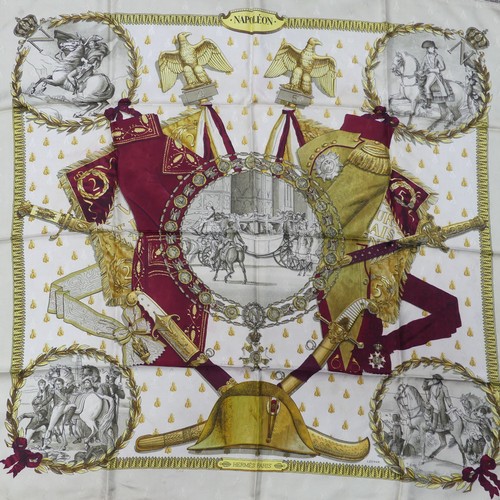 315 - A Hermès jacquard silk scarf: 'Napoleon', designed by Philippe Ledoux, first issued in 1963, featuri... 