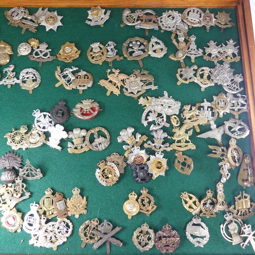 228 - A large quantity of approximately 250 WW1, WW2 and later Cap Badges, including ; 60th King's Royal R... 