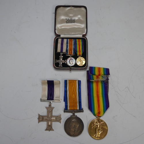 207 - A WW1 Military Cross Group of Three, awarded to Lieutenant Samuel Mayoh, The Loyal North Lancashire ... 