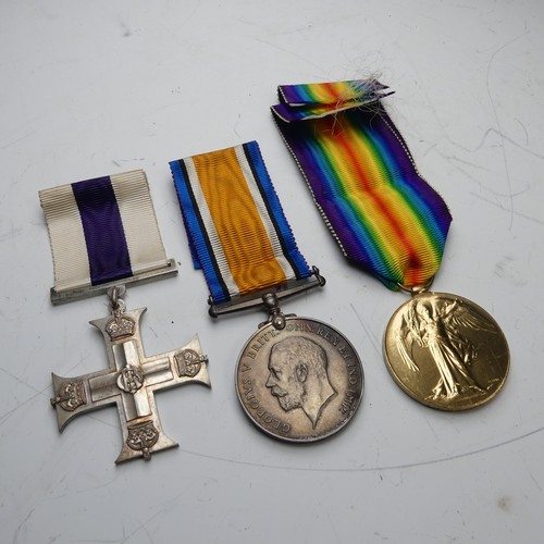 207 - A WW1 Military Cross Group of Three, awarded to Lieutenant Samuel Mayoh, The Loyal North Lancashire ... 