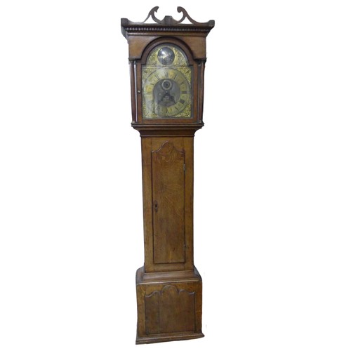 392 - George Green, Leicester, an 18th century oak 8-day Longcase Clock, with two-weight movement striking... 