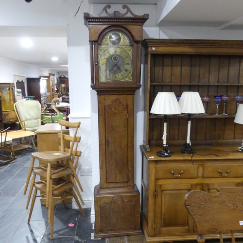 392 - George Green, Leicester, an 18th century oak 8-day Longcase Clock, with two-weight movement striking... 