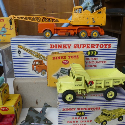 131 - Dinky Toys; six boxed models, including 155 Ford Anglia, 263 Superior Criterion Ambulance, 965 Eucli... 