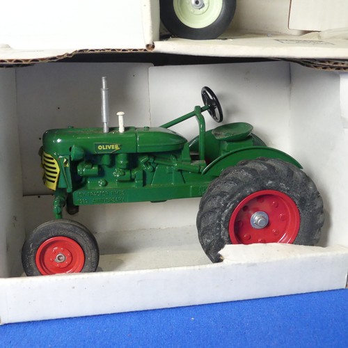 123A - A boxed Spec-cast Oliver 880 Tractor in green, together with a Spec-cast green Oliver model 440 and ... 