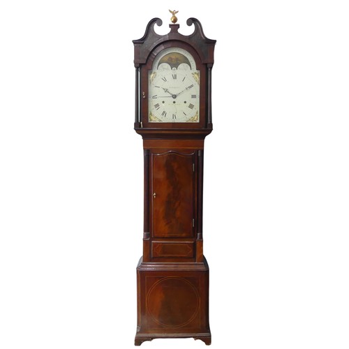 395 - An rare late 18th / early 19th century English triple weight eight day musical Longcase Clock, movem... 