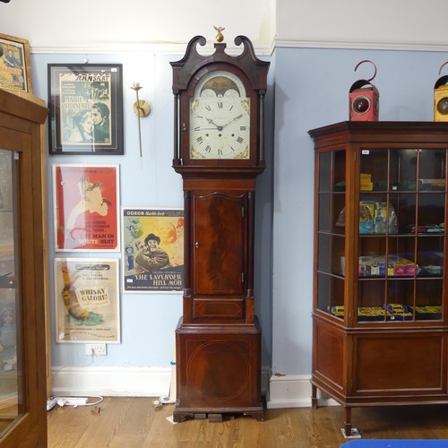 395 - An rare late 18th / early 19th century English triple weight eight day musical Longcase Clock, movem... 