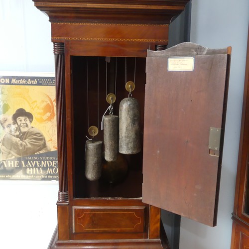 395 - An rare late 18th / early 19th century English triple weight eight day musical Longcase Clock, movem... 