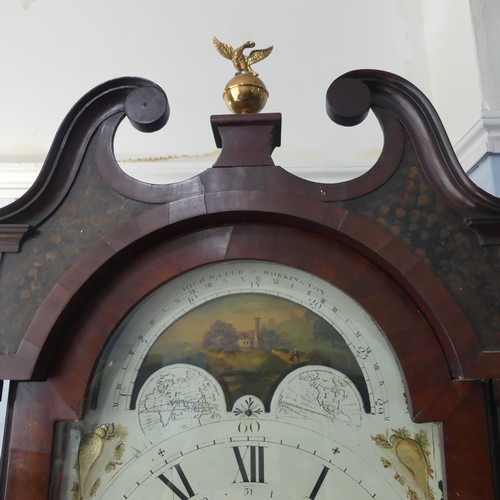 395 - An rare late 18th / early 19th century English triple weight eight day musical Longcase Clock, movem... 