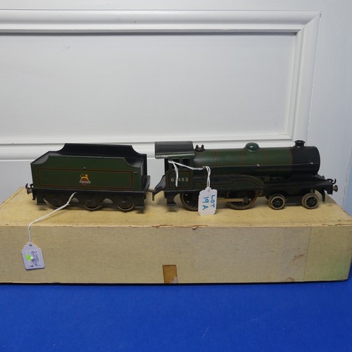 19A - Bassett-Lowke ‘0’ gauge 4-4-0 'Prince Charles’ Locomotive and six-wheel Tender, el... 