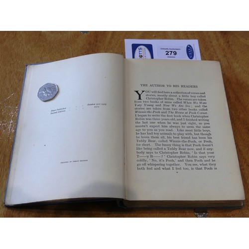 279 - Milne (A.A); 'When we were Very Young', first edition pub. Methuen, London 1924, in publishers picto... 