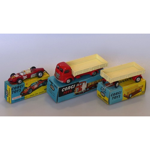 132 - Corgi Toys; five boxed models, including 154 Ferrari Formula 1 Grand Prix Racing Car, 1106 