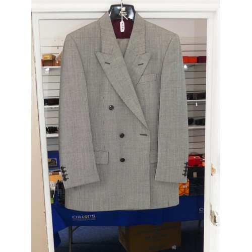 326 - A Burberrys' of London double breasted navy Suit, with trousers, ''38 chest, ''36 waist, ''22 sleeve... 