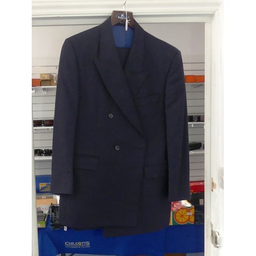 326 - A Burberrys' of London double breasted navy Suit, with trousers, ''38 chest, ''36 waist, ''22 sleeve... 