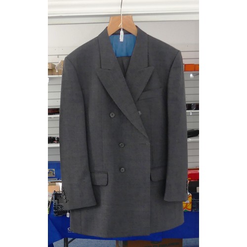 326 - A Burberrys' of London double breasted navy Suit, with trousers, ''38 chest, ''36 waist, ''22 sleeve... 