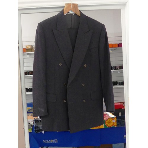 326 - A Burberrys' of London double breasted navy Suit, with trousers, ''38 chest, ''36 waist, ''22 sleeve... 