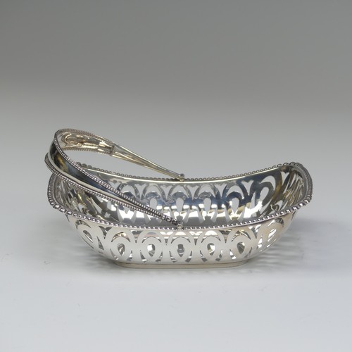 38 - An Edwardian silver swing handled Basket, by Hamilton & Co (of Calcutta) hallmarked Chester 1908... 