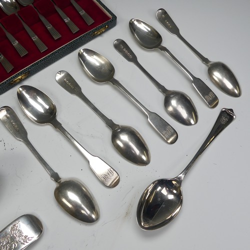 68 - Two early 19thC silver fiddle pattern Table Spoons, one Solomon Royes, 1820, the other Wil... 