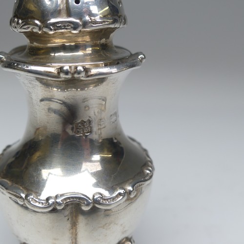 67 - An Edwardian silver Caster, by The Alexander Clark Manufacturing Co., hallmarked Birmingham 1901, wi... 